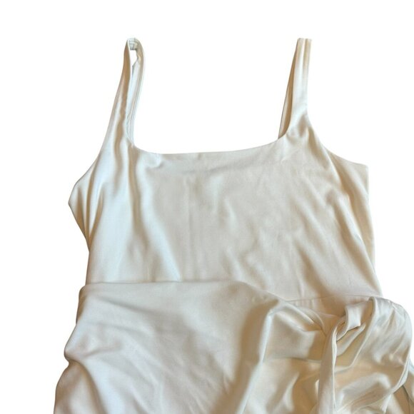 Wilfred Aritzia New Saturn Mini Dress Sleeveless Light Birch Cream Wrap XL NWT - Picture 4 of 11